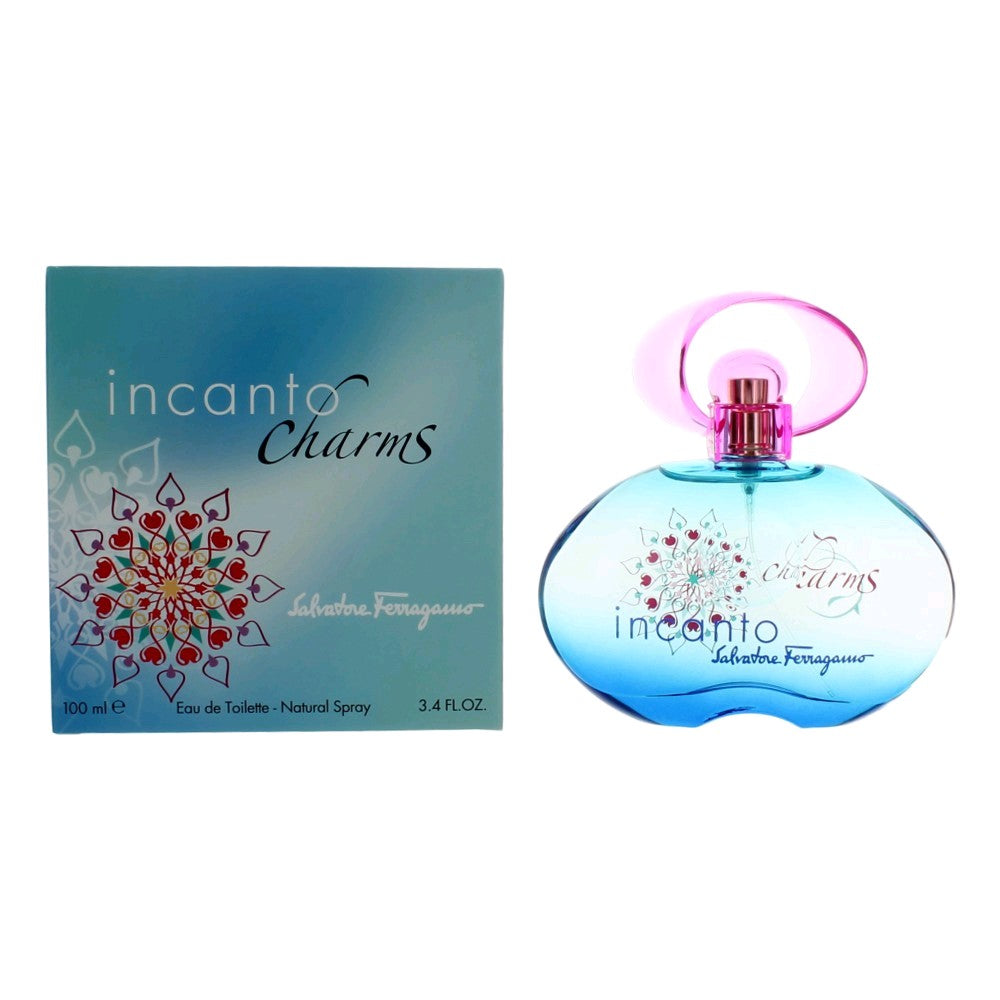 Bottle of Incanto Charms by Salvatore Ferragamo, 3.4 oz Eau De Toilette Spray for Women